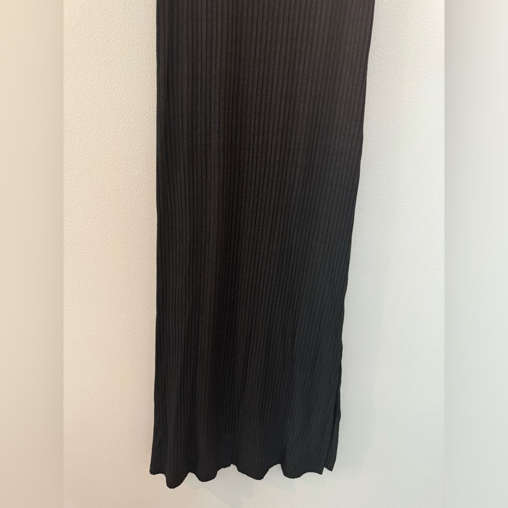 David Lerner Turtleneck Black Ribbed Sleeveless Dress Women's Large - Picture 5 of 11